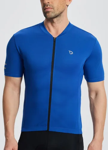 Miniatura 2 de BALEAF Camiseta de ciclismo para hombre, manga corta, camisetas de ciclismo de bicicleta, camiseta con cremallera completa, 3+1 bolsillos, UPF50+