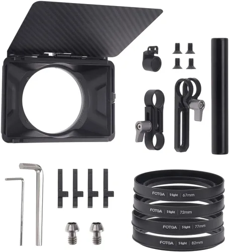 Miniatura 7 de Runshuangyu - Caja de lente mate ligera con abrazadera con bandera superior para cámara DSLR sin espejo, compatible con filtro 4x4, 4x5.65