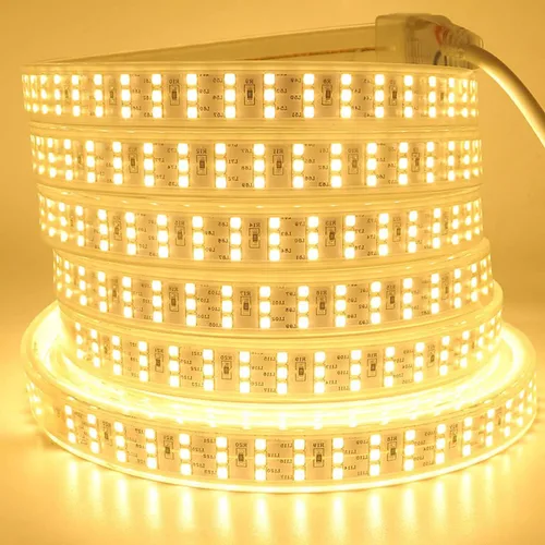 SUYOOULIN Tira de luces LED, AC110V-130V Waterpoof IP68 3.3 pies/3.3 ft superbrillante, 7000 lúmenes, 2835, 264 LEDs/m, tira de luces LED flexibles