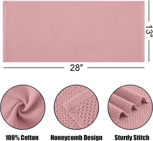 Miniatura 345 de Kitinjoy - Paños de cocina de 100 % algodón, tela de tejido gofrado, paño de limpieza ultrasuave, absorbente y de secado rápido. Beige