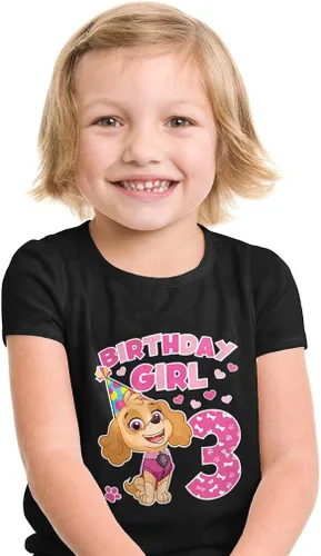 Miniatura 3 de Camiseta de cumpleaños para niña de Paw Patrol Skye de tercer cumpleaños para niños pequeños