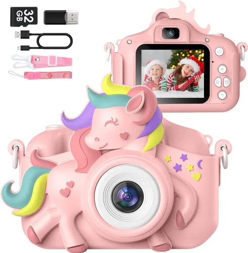 Miniatura 7 de Cámara para niños de 3 a 8 años, cámara selfie de 20 MP HD 1080P IPS, cámara digital dual de juguete para niños, regalos de Navidad y cumpleaños