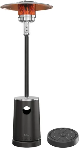 Miniatura 12 de EAST OAK - Calentador de patio de 50,000 BTU con diseño de mesa, quemador de acero inoxidable de doble capa, sistema de protección triple, ruedas