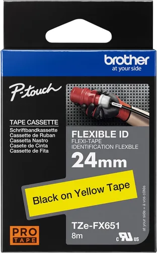 Miniatura 49 de Brother P-touch TZE-S951 - Cinta adhesiva laminada extra resistente de 1 pulgada (24 mm) de ancho, negro sobre plateado mate, laminada