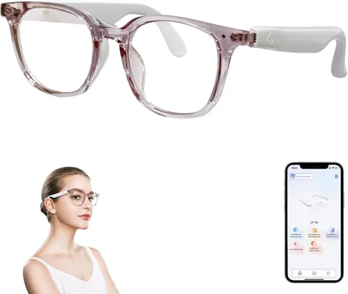 Miniatura 16 de Lentes inteligentes Al 2026 para hombres y mujeres, lentes de traducción Bluetooth con 164 idiomas, lente de cambio de color, música y llamadas