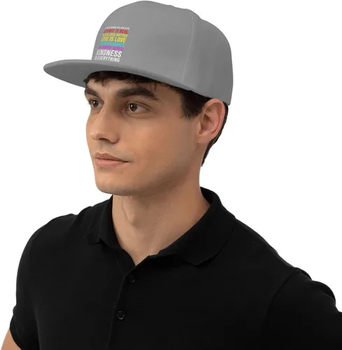 Miniatura 18 de Pride Flag in This House We Believe Science is Real Black Lives Matter Baseball Hats for Men Dad Hat,Black