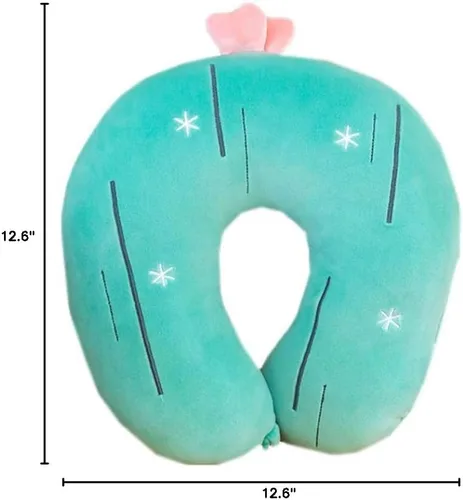 Miniatura 3 de Bonita almohada portátil en forma de U para el cuello en U para la oficina y viajes, para adultos, para oficina, hogar y siesta de avión