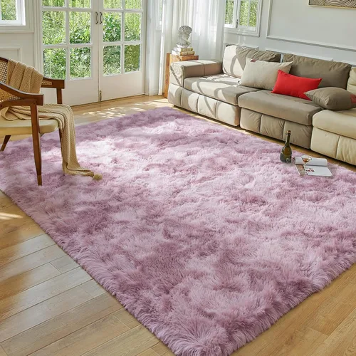 Miniatura 60 de Alfombra de área Softlife para sala de estar, alfombra lanuda mullida y esponjosa de 6 x 9 pies en color azul para dormitorio de niñas y niños, Azul