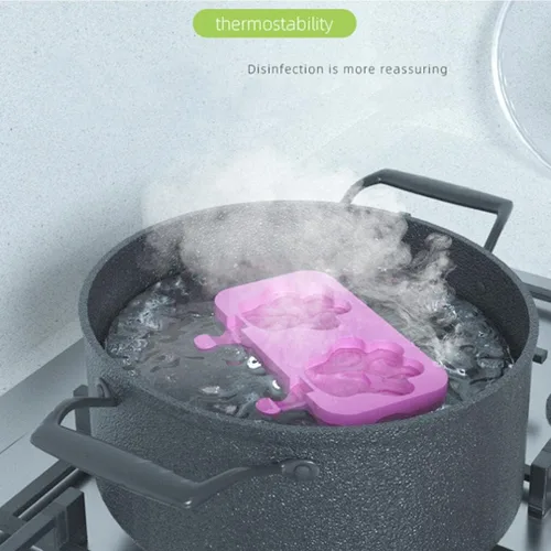 Miniatura 5 de Lindos moldes de silicona para paletas de conejo, moldes para paletas de hielo, moldes de silicona caseros con 100 palitos de paletas