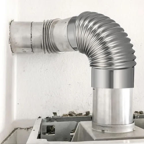 Miniatura 3 de Uonlytech Estufa de leña, escape de chimenea, estufa de leña, kit de estufa de pellets de codo, estufa de 3 pulgadas, estufa de codo de chimenea