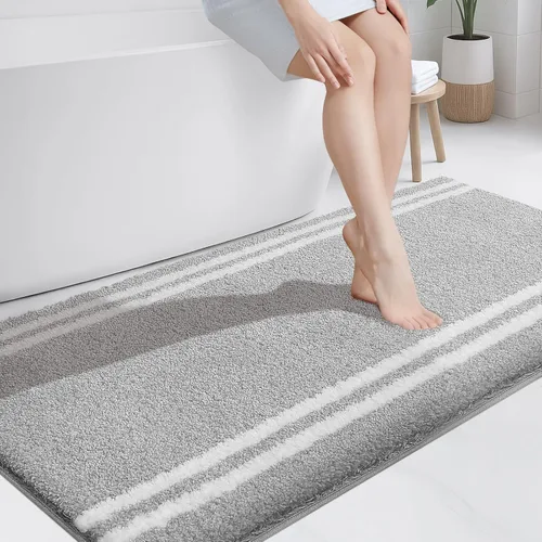 Miniatura 15 de PURRUGS Alfombra de baño antideslizante, lavable a máquina, 20 x 24 pulgadas, en forma de U, súper absorbente y de secado rápido, tapete de baño
