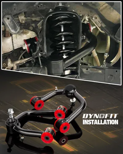 Miniatura 7 de Dynofit Brazos de control superiores para Toyota Tacoma Tacoma 2004-2023 (2ª y 3ª generación), brazos de control de reemplazo de suspensión Negro