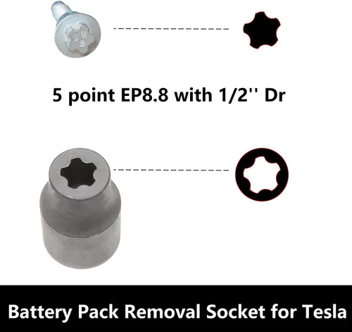Miniatura 4 de Juego de llaves de vaso Torx Plus externas de 6 puntos EP Socket EP4, EP5, EP6, EP7, EP8, EP10, EP11, EP12, EP14, EP16, EP18, EP20, EP22, EP24