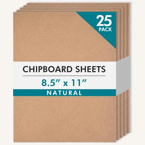 Grafix de peso medio, láminas de madera prensada de 12 x 12 pulgadas, paquete de 25 unidades de color blanco.
