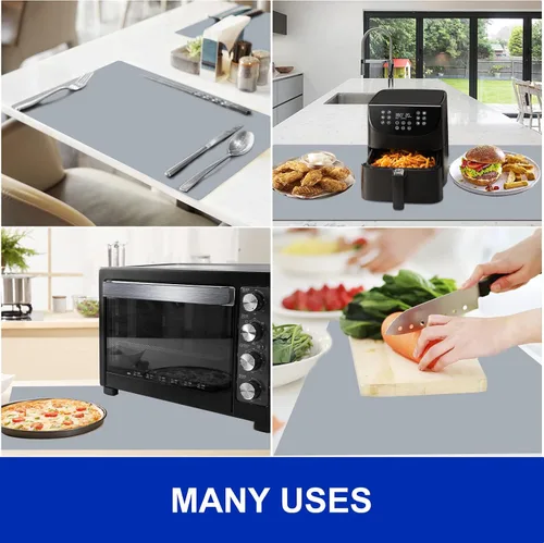 Miniatura 3 de Tapetes de silicona para encimera de cocina, resistente al calor, tapete protector de encimera, impermeable, tapete de silicona antideslizante