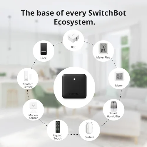 Miniatura 6 de SwitchBot Hub Mini control remoto inteligente - Control remoto universal IR, WiFi IR Blaster para TV, aire acondicionado, compatible con Alexa, Negro