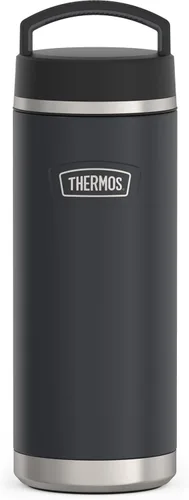 THERMOS ICON SERIES - Botella de agua de acero inoxidable con tapa superior de rosca, 32 onzas, granito, botella de agua aislada con tapa Granite