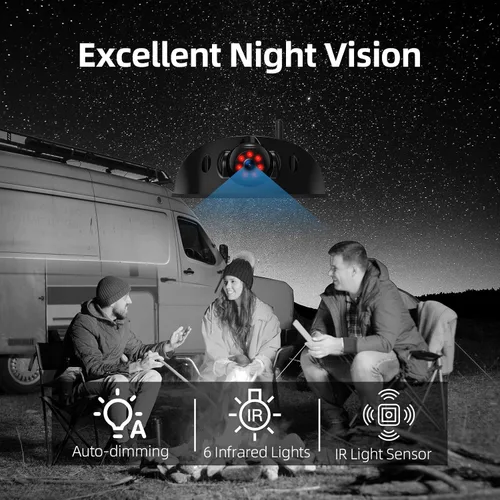 Miniatura 6 de eRapta Sistema inalámbrico de cámara de respaldo RV para Furrion con monitor de 5 pulgadas 1080P, 1 cámara trasera, visión amplia, grabación