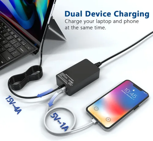 Miniatura 5 de Reemplazo para cargador Surface Pro 65w, compatible con Microsoft Surface Pro Go Book Windows Surface Laptop adaptador de corriente