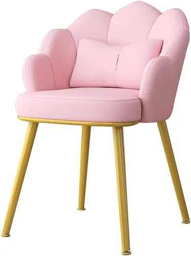 Miniatura 7 de Modern Dining Chair Modern Leather Dining Chairs,Dressing Table Chair with Metal Chair Legs Kitchen Bedroom Marriage Room Balcony Sofa Chair-Green