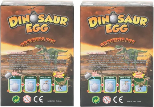 Miniatura 3 de Juguete novedoso para niños, diseño de dinosaurio sorpresa en crecimiento, paquete de 2