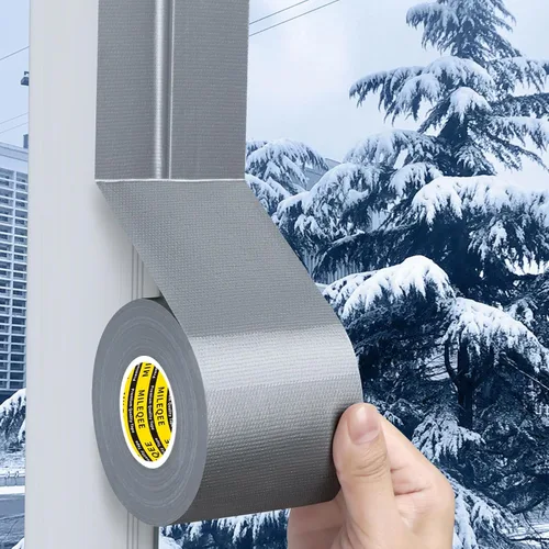Miniatura 12 de Cinta de sellado de ventana de conducto de tela para invierno, 2.75 pulgadas x 66 pies, cinta aislante de sellado para ventanas y puertas, sellador