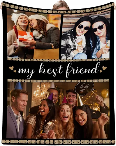 Miniatura 15 de Artsadd Mantas personalizadas con texto fotográfico, mantas de collage personalizadas con mis propias imágenes, fabricadas en Estados Unidos