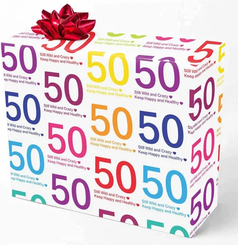 Miniatura 17 de M YESCUSTOM Personalized Birthday Wrapping Paper with Picture Age Custom 1st 18th 30th 40th 50th 60th Happy Birthday Gift Wrapping Paper Roll