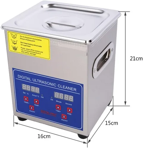 Miniatura 2 de CGOLDENWALL 60 W 1.3L Digital de grado comercial de acero inoxidable calefacción ultrasónico limpiador de gafas joyería limpiador 110 V/220 V