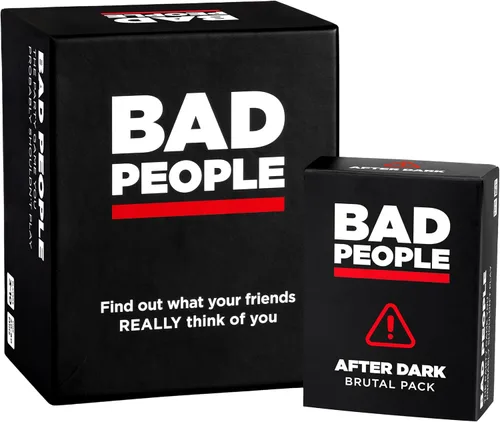 Juego de fiesta BAD PEOPLE + Set After Dark – Divertido juego de cartas para adultos para amigos y noche de juegos | Divertido juego de mesa para