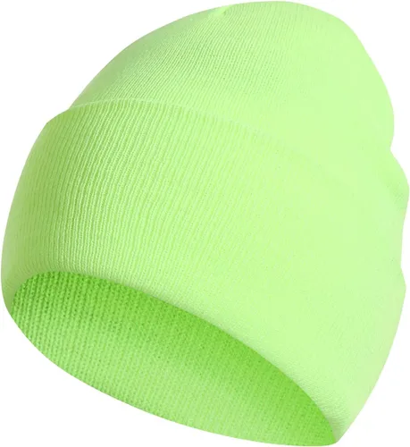 ecodudo Gorros de acrílico para mujeres y hombres, gorro de punto suave y cálido con puños