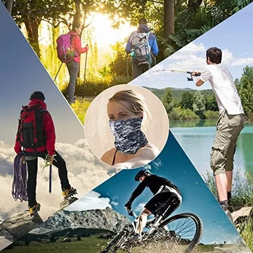 Miniatura 5 de Máscara facial para hombre, pasamontañas, bandana para el sol, protección UV, esqueleto teñido anudado, transpirable, máscara facial