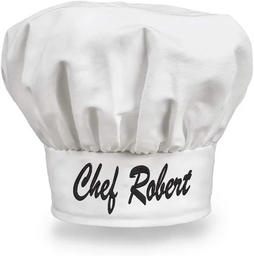 Miniatura 3 de BEN KAUFMAN SALES CO Delantal personalizado con bolsillos delanteros y gorro de chef bordado ajustable