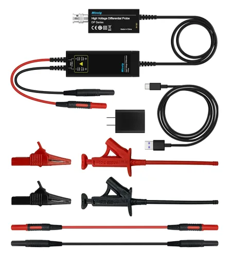 Miniatura 3 de Micsig Kit de sonda diferencial de alto voltaje 700V 100MHz 3.5ns Tiempo de subida 10X/100X Tasa de atenuación Osciloscopio Kit Kit Accesorio DP10007