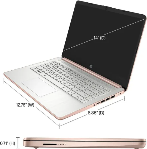 Miniatura 6 de HP Portátil con pantalla HD de 14 pulgadas (1366 x 768), Intel Celeron N4120, 1.1 GHz, memoria de 4 GB, eMMC de 128 GB, Windows 11 Home en modo S