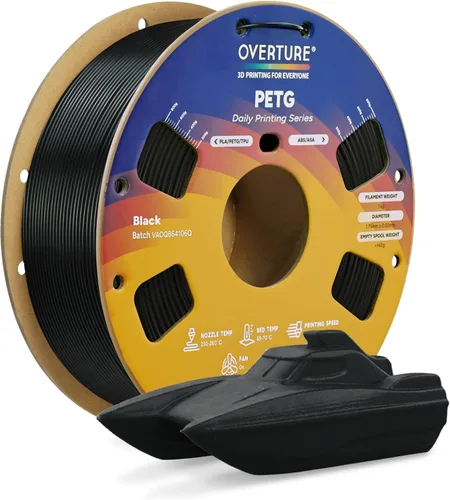Miniatura 51 de OVERTURE - Filamento PETG de 1/16 de pulgada (1.75 mm) para impresora 3D y FDM, bien enrollado, duradero, carrete de 4.4 libras, dureza firme