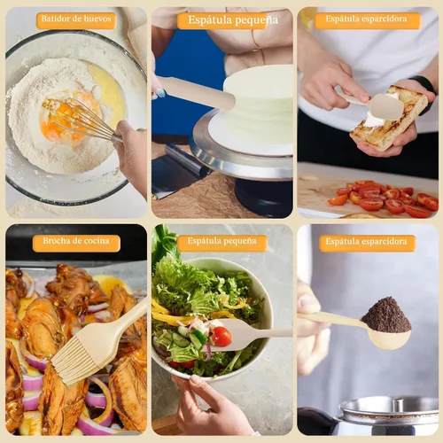 Miniatura 7 de Juego de tazones para mezclar con tapas herméticas, juego de 20 utensilios de cocina, 6 cuencos de acero inoxidable, 3 accesorios para rallar, parte