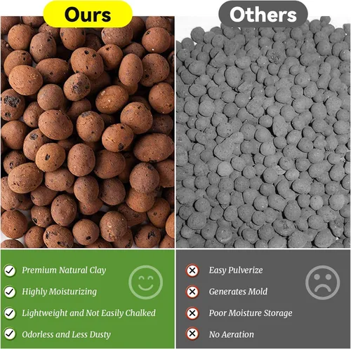 Miniatura 4 de Riare Guijarros de Arcilla Expandida Orgánica de 14 LBS para Plantas - Bolas de Leca Natural de 4mm-16mm Agregado Ligero de Guijarros de Arcilla