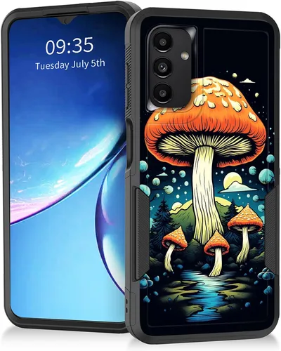 Miniatura 43 de Funda para Galaxy A14 5G, resistente de doble capa híbrida de policarbonato duro, goma suave, a prueba de golpes, funda protectora resistente
