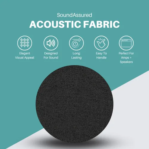 Miniatura 2 de TruWeave™ de SoundAssured - Tela acústica - 100% transparente acústicamente - para paneles acústicos de bricolaje, tela de parrilla de altavoces