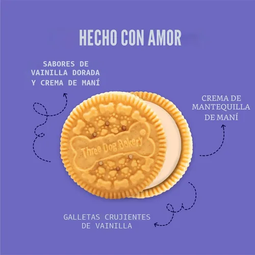 Miniatura 4 de Three Dog Bakery Lick'n Crunch! Galletas de sandwich para perros de Golden y mantequilla de maní - Golosinas para perros crujientes con sabor a
