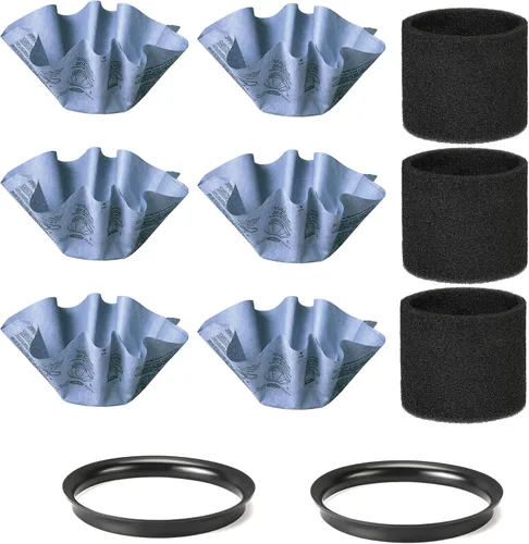 Shop-Vac Filtro de disco de papel 90107 y filtro de funda de espuma 90585, para la mayoría de aspiradoras Shop-Vac en húmedo/seco de 5 galones y