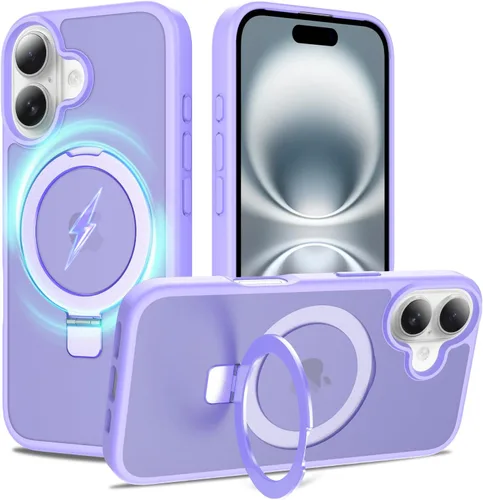 Miniatura 47 de Funda con soporte ultra magnético para iPhone 17 Pro Max [protección militar contra caídas] [compatible con MagSafe] a prueba de golpes, translúcida