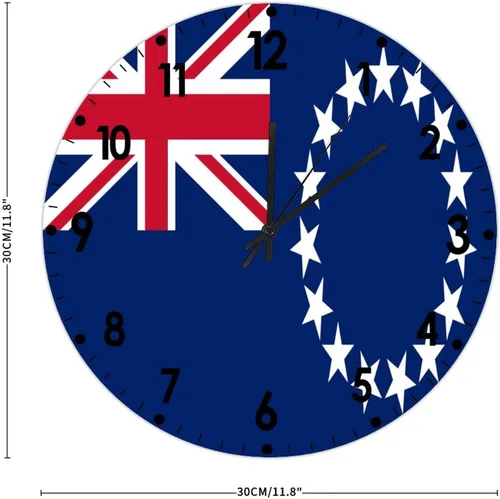 Miniatura 114 de Cheyan Reloj de pared con bandera de Canadá de 12 pulgadas, silencioso, sin tictac, de PVC, funciona con pilas, reloj redondo decorativo, regalo
