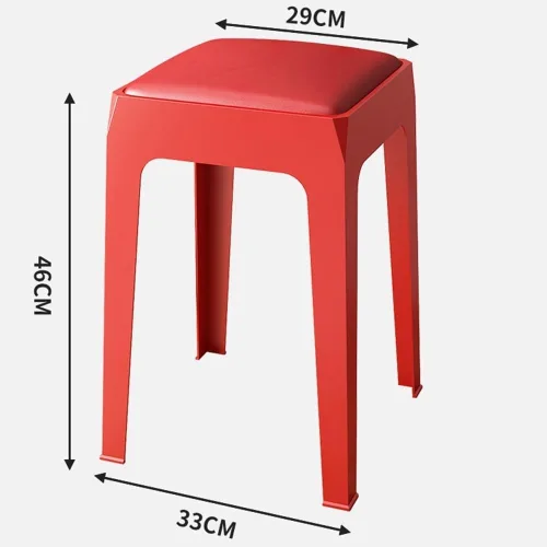 Miniatura 2 de ZJIEX Taburetes de bar modernos de plástico para mostrador, silla de isla de cocina sin brazos, taburete de encimera sin espalda, taburetes