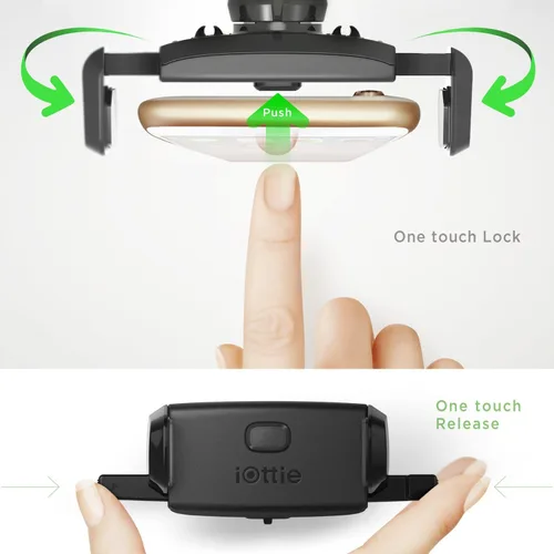 Miniatura 3 de iOttie Easy One Touch Mini Soporte de ventilación de aire para iPhone Xs Max R 8 Plus 7 Samsung Galaxy S10 E S9 S8 Plus Edge, Note 9 y otros