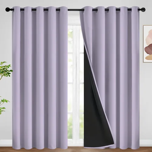 Miniatura 81 de SimpleHome - Cortinas opacas 100% para recámara, cortinas de ventana con ojales beige, con aislamiento térmico, cortinas de oscurecimiento