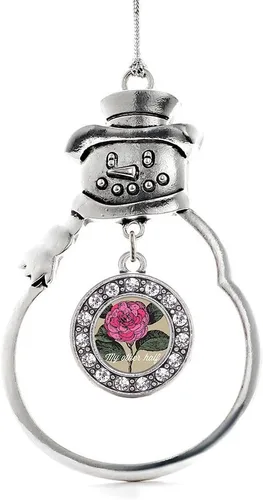 Miniatura 32 de Inspired Silver - Roller Queen - Adorno de Navidad plateado - Adorno circular para árbol de Navidad con circonita cúbica - Decoración colgante
