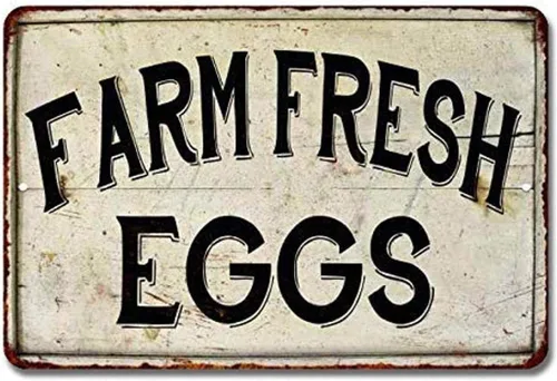 Chico Creek Signs Farm Fresh Eggs Sign Vintage Sweet Farmhouse Signs Decoración Gallinero Decoraciones Huevo de granero en venta Gallinero