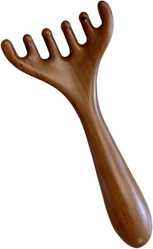Miniatura 15 de OULIGET Herramientas de masaje Gua Sha de madera natural antiestática, herramienta Gua Sha facial de madera para ojos, herramienta de masaje manual